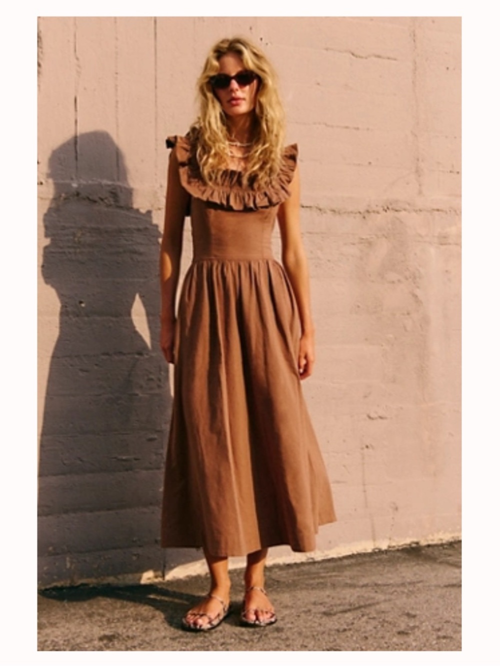Free People Ruffle It Up Midi Dress size Small